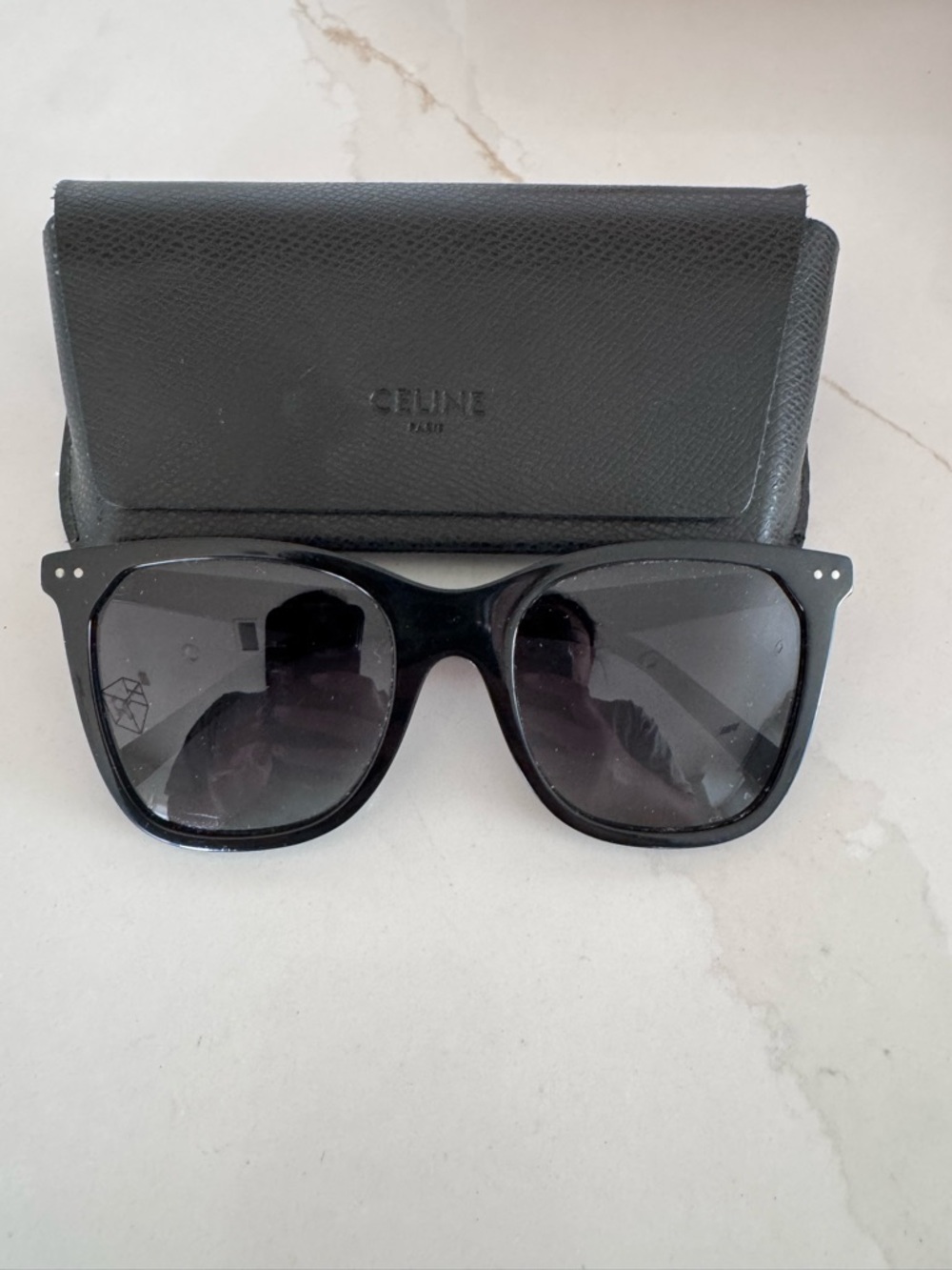Celine Black Women's oversized Sunglasses with Case